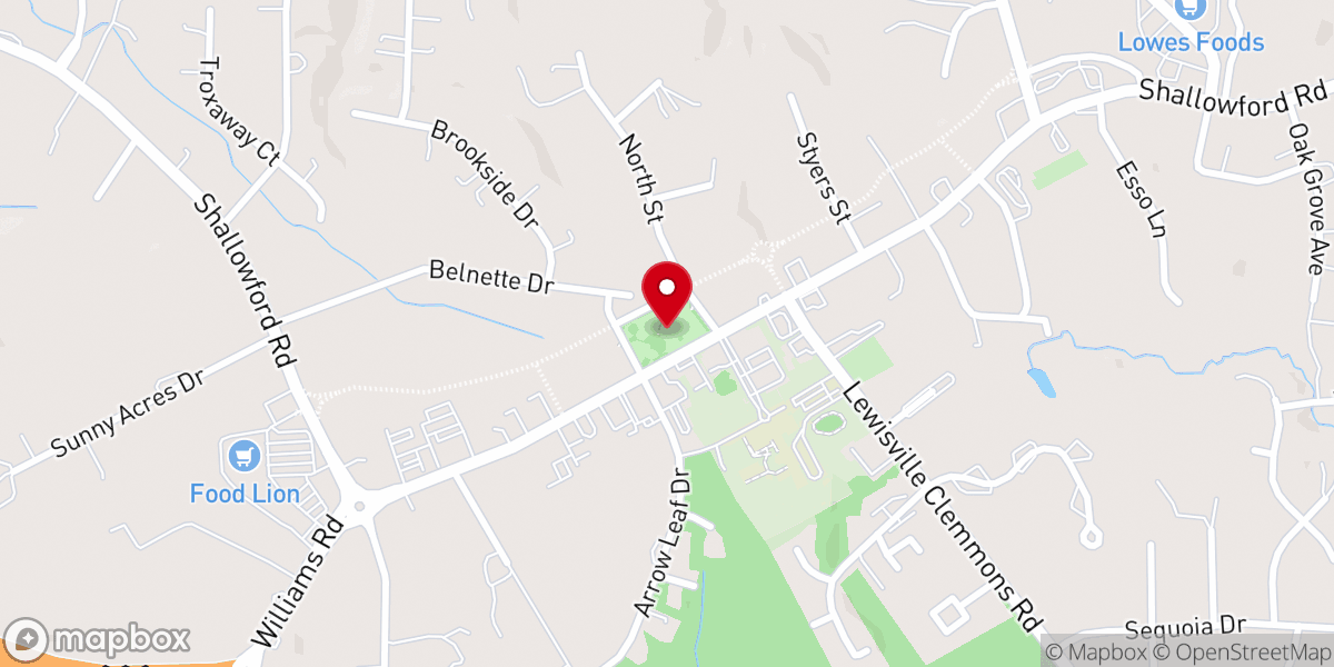 Map showing location of Shallowford Square