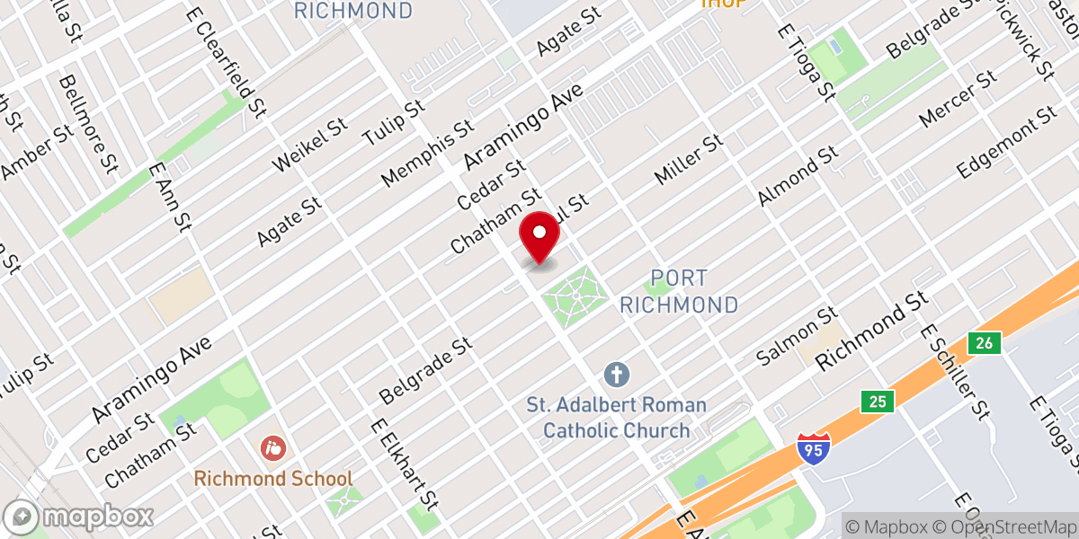 Map showing location of Nativity of the Blessed Virgin Mary Catholic Church