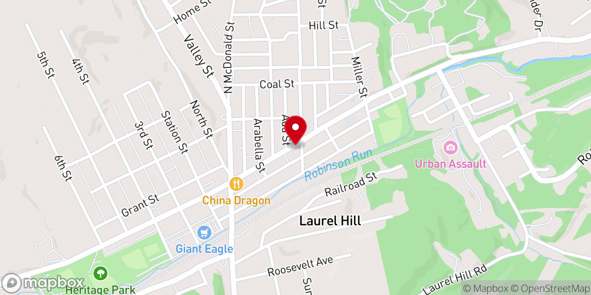 Map showing location of McDonald United Methodist Church