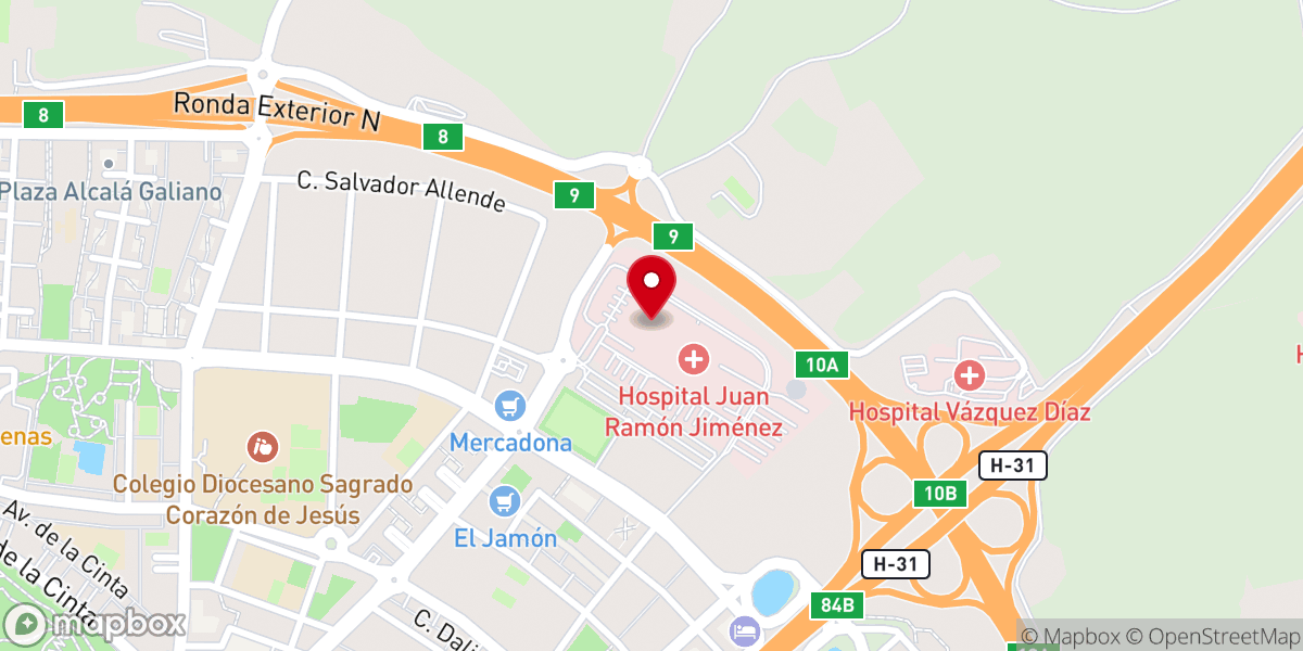 Map showing location of Capilla Hospital