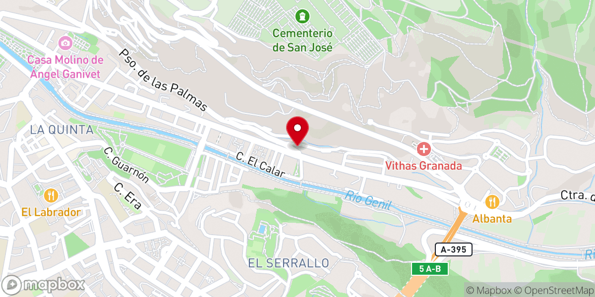 Map showing location of Parroquia de Nuestra Señora de las Nieves