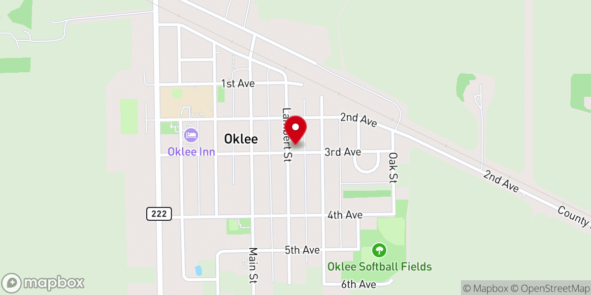 Map showing location of Zion Lutheran Church