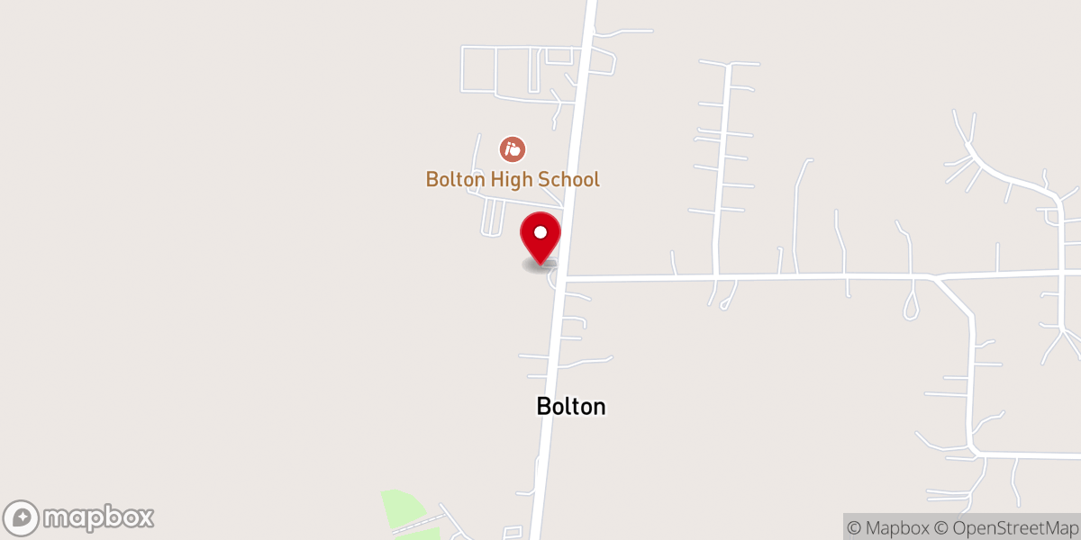 Map showing location of Bolton Church