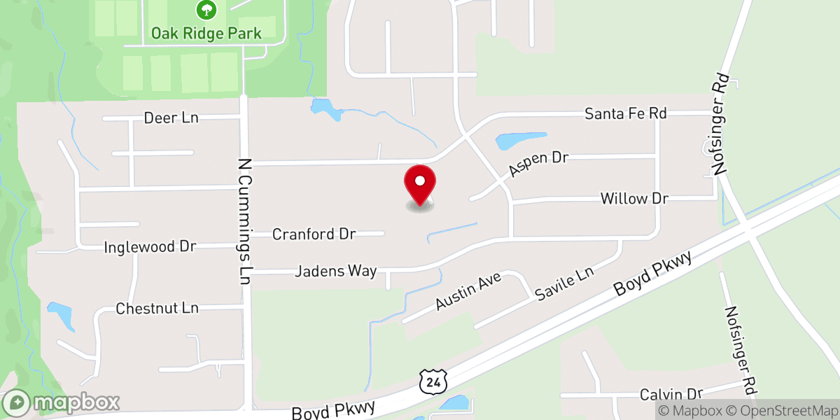 Map showing location of Gospelfest Ministries
