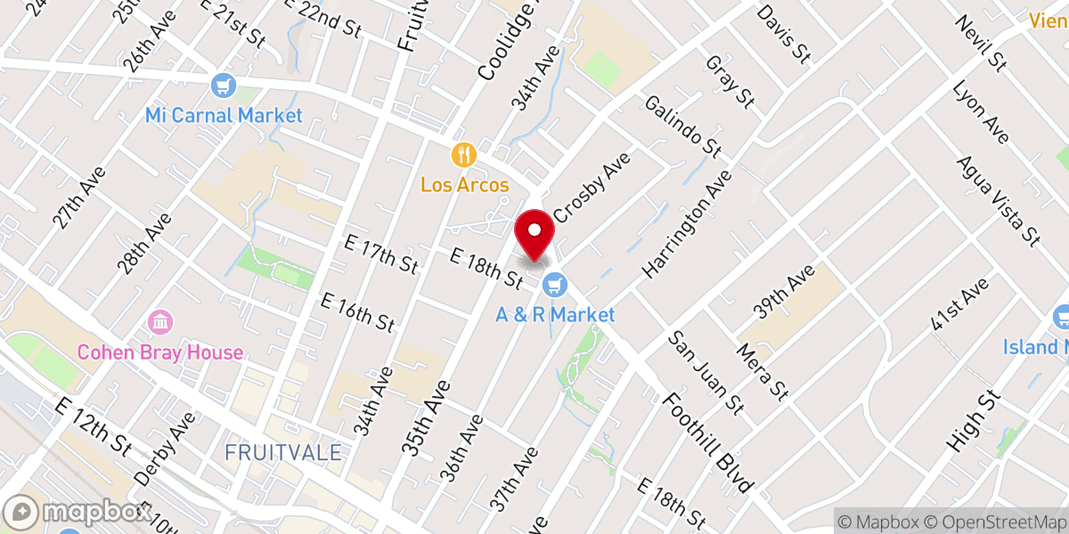 Map showing location of Greek Assembly of God Church