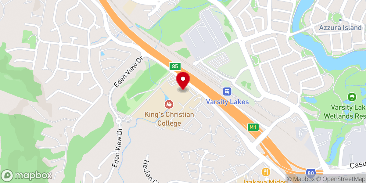 Map showing location of King's Church Reedy Creek