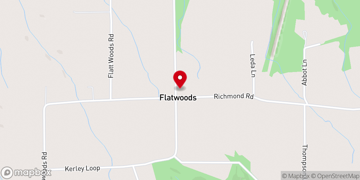 Map showing location of County Line Baptist Church