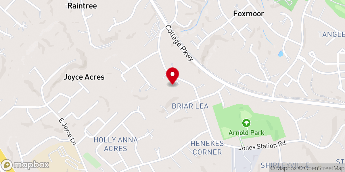 Map showing location of Mt Calvary United Methodist