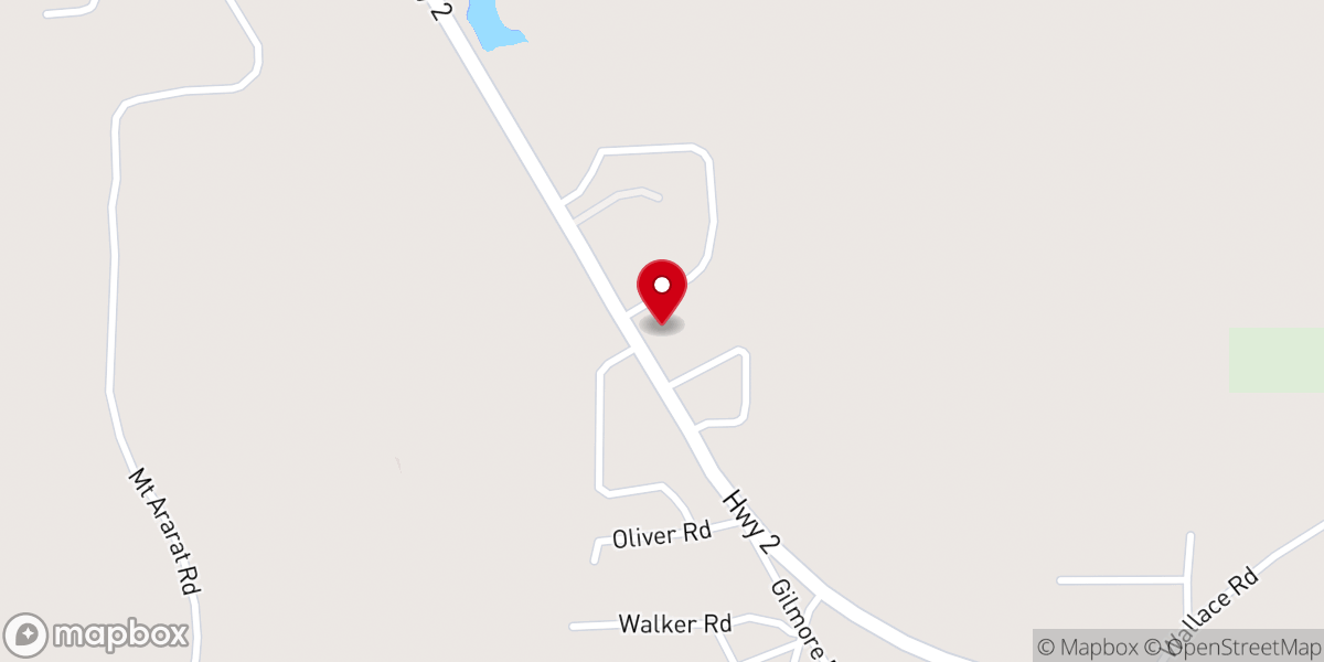 Map showing location of Paron Baptist Church