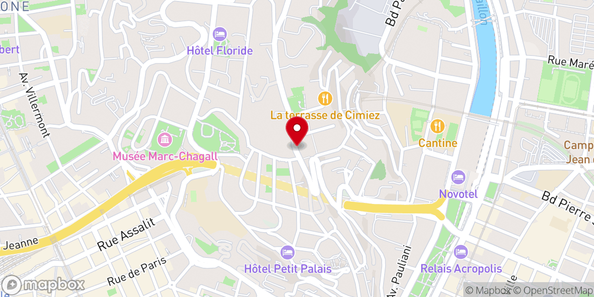 Map showing location of Chapelle Mère Teresa