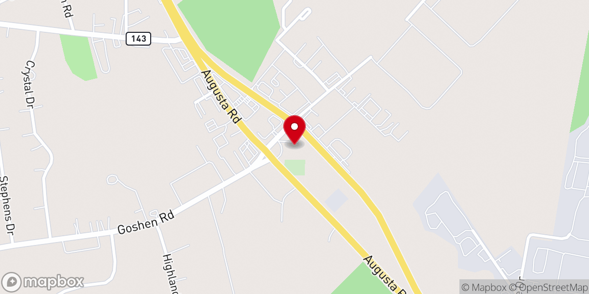 Map showing location of Goshen United Methodist Church
