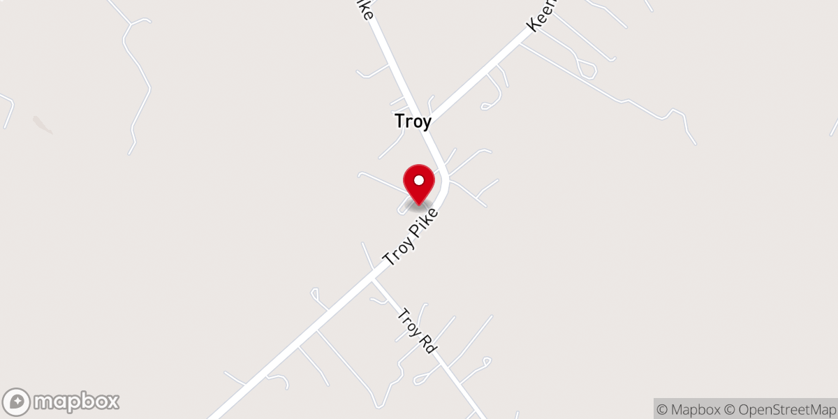 Map showing location of Troy Presbyterian Church