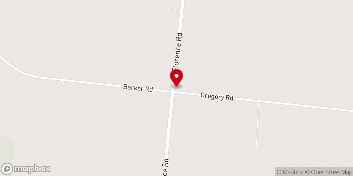 Map showing location of Valley Baptist Church-Osceola
