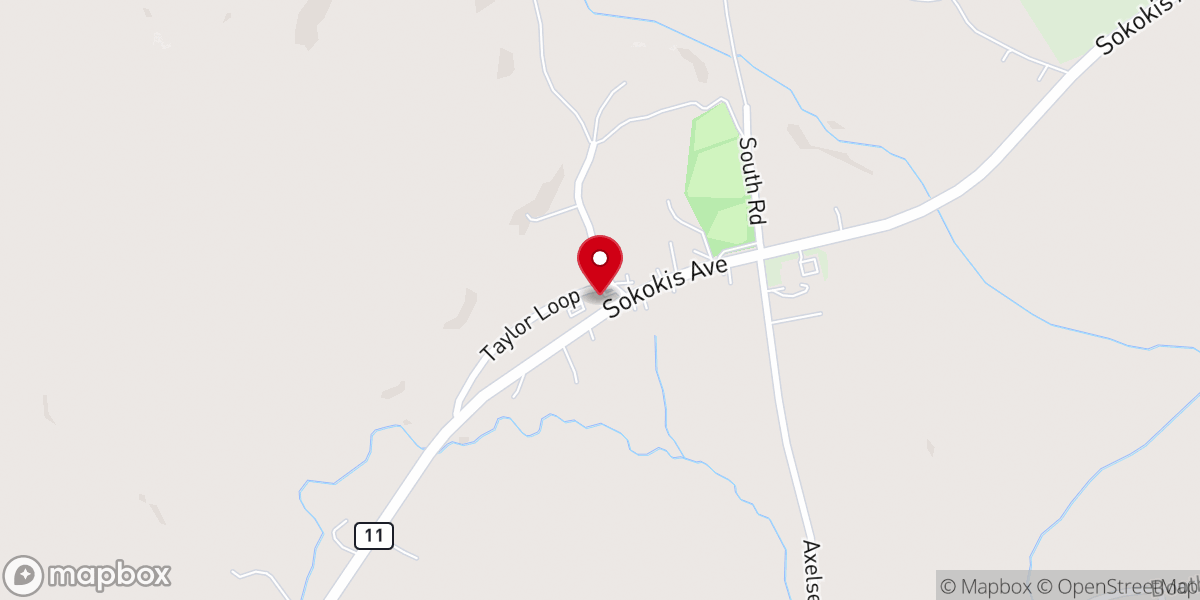 Map showing location of East Limington Baptist Church