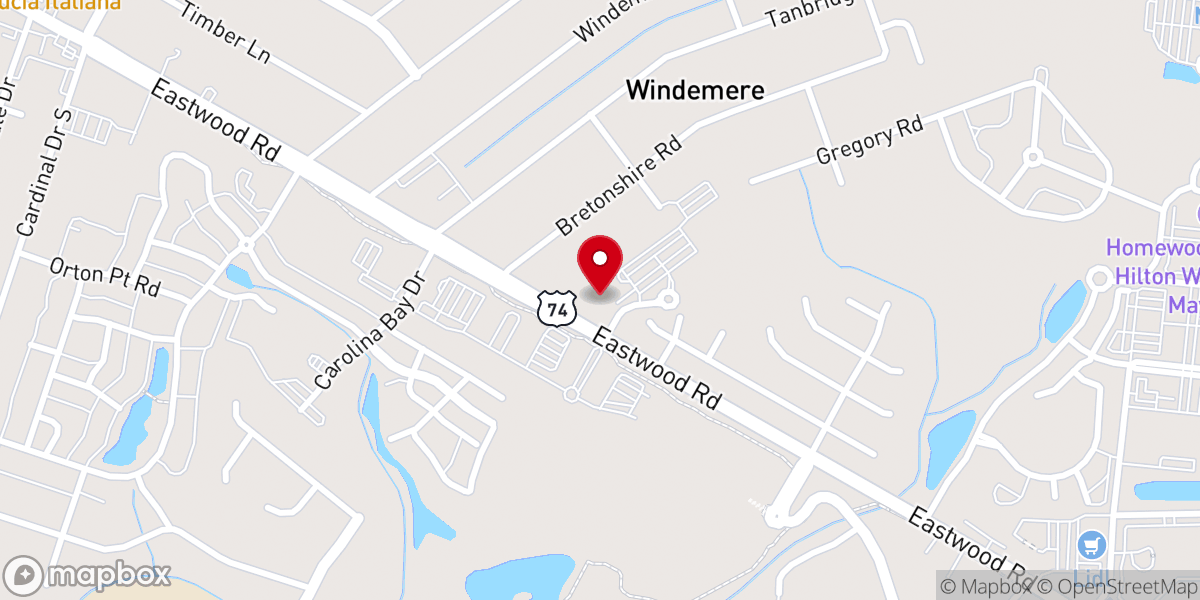 Map showing location of St. Mark Catholic Church