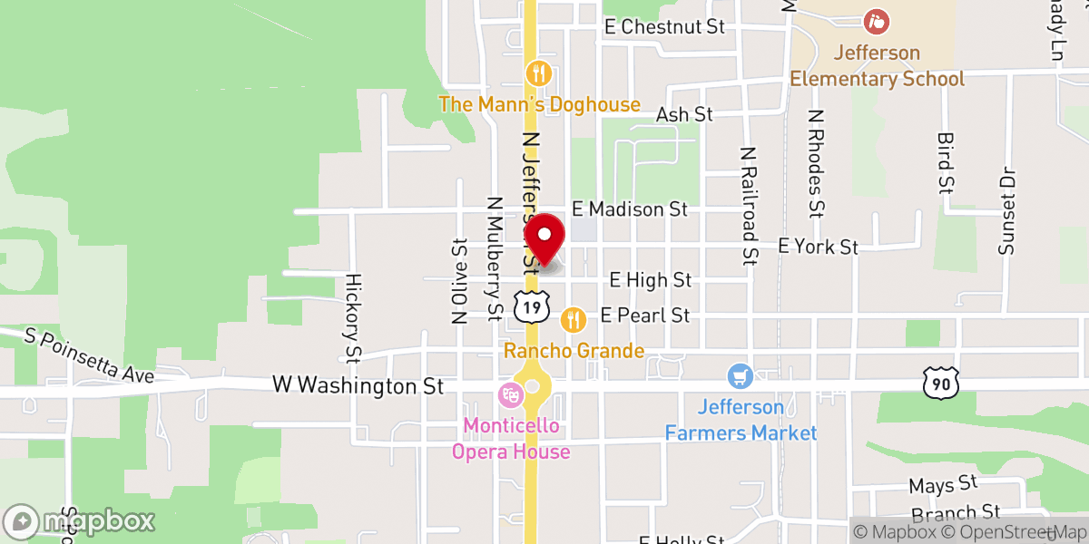 Map showing location of Christ Episcopal Church