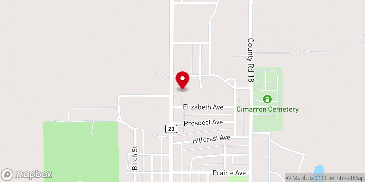 Map showing location of Valleyview Bible Church