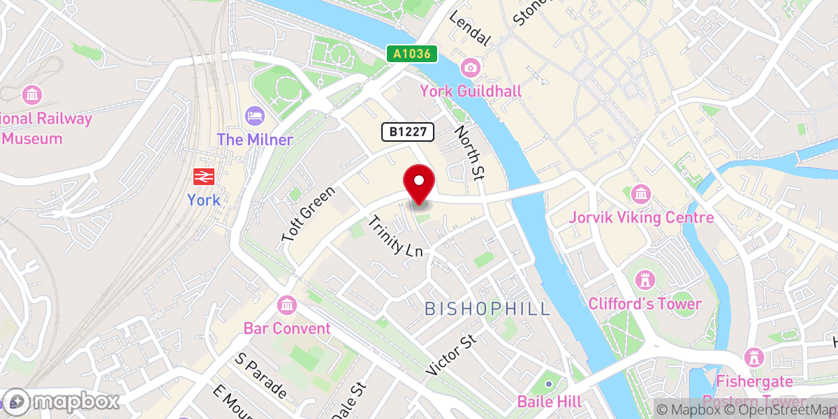 Map showing location of St. Martins Church