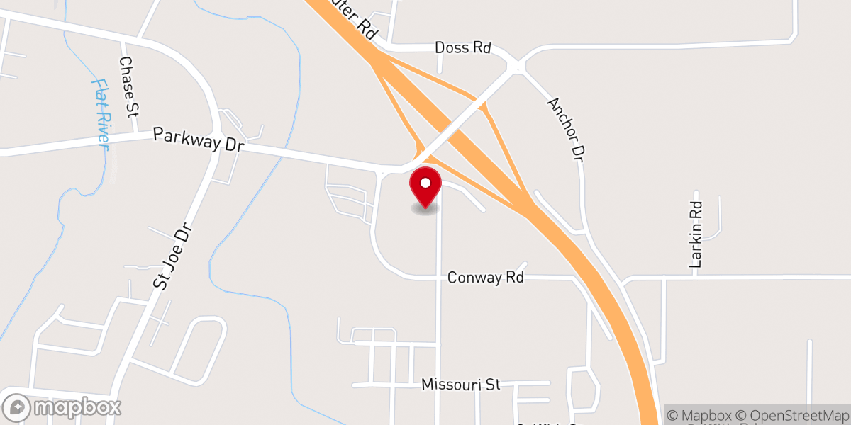 Map showing location of Grace Presbyterian Fellowship PCA
