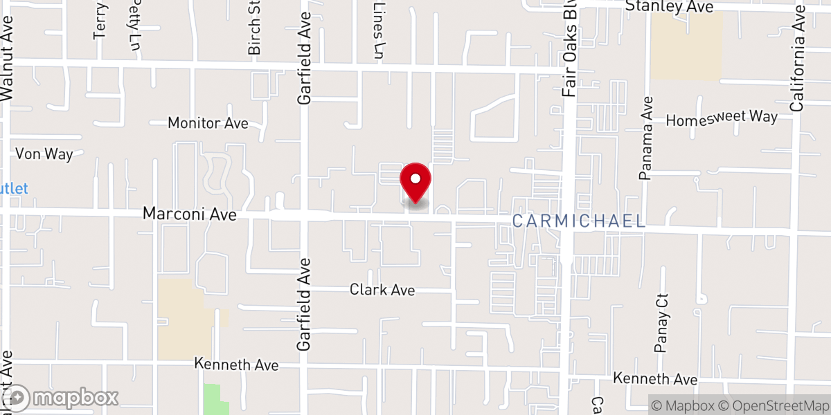 Map showing location of Sacramento Bible Church for the Deaf