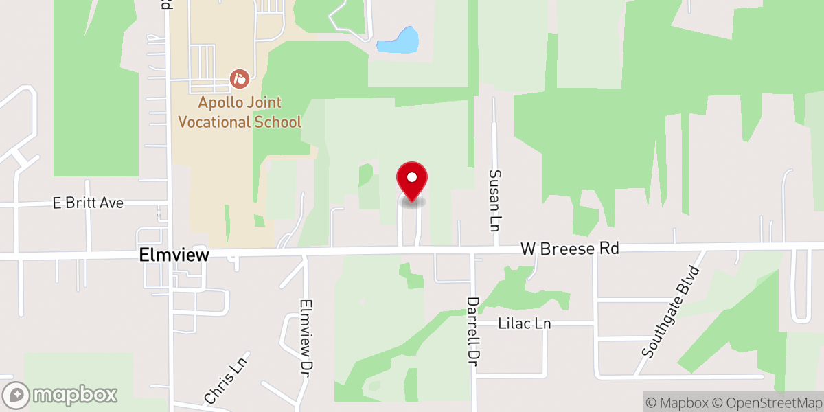 Map showing location of Pilgrim Holiness Church