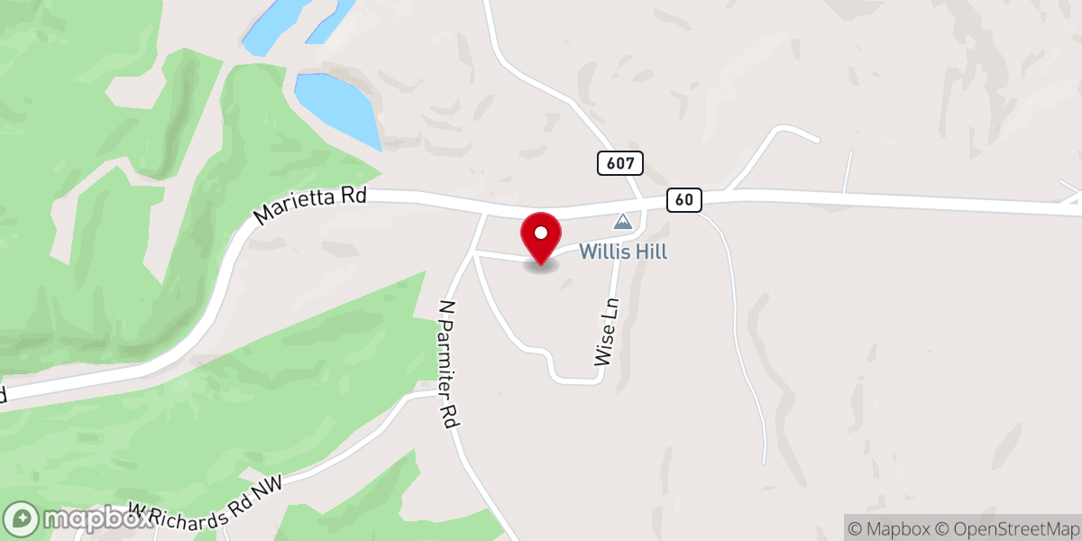 Map showing location of Calvary Community Church