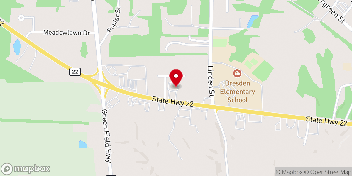 Map showing location of Southside Church of Christ