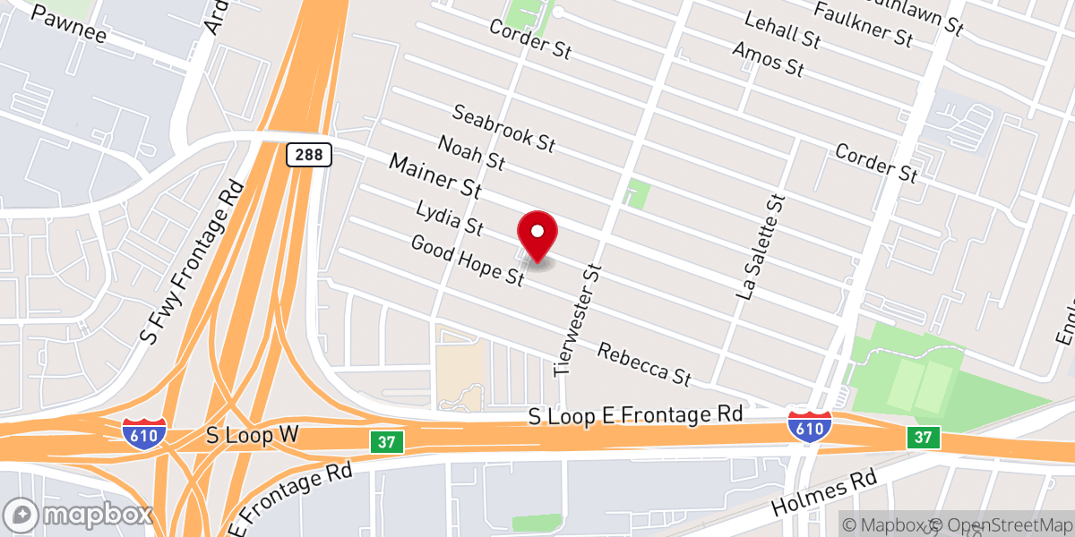 Map showing location of South Union Missionary Baptist