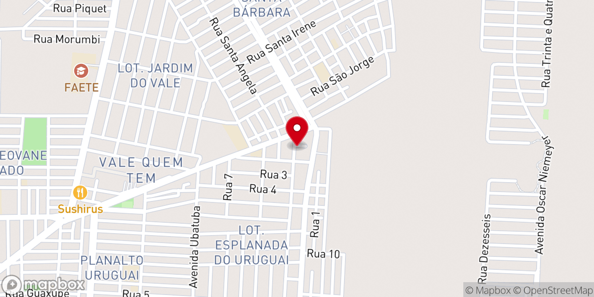 Map showing location of Igreja Batista Nacional Nova Filadélfia
