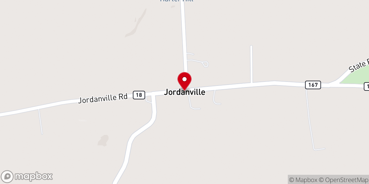 Map showing location of Jordanville