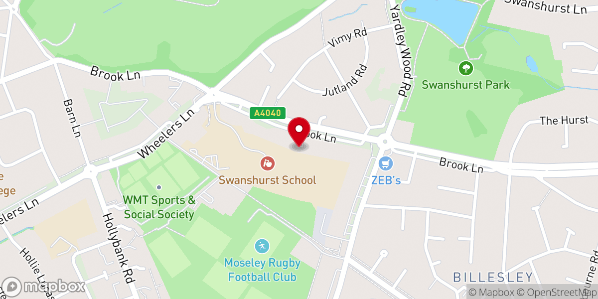 Map showing location of Baptist Church