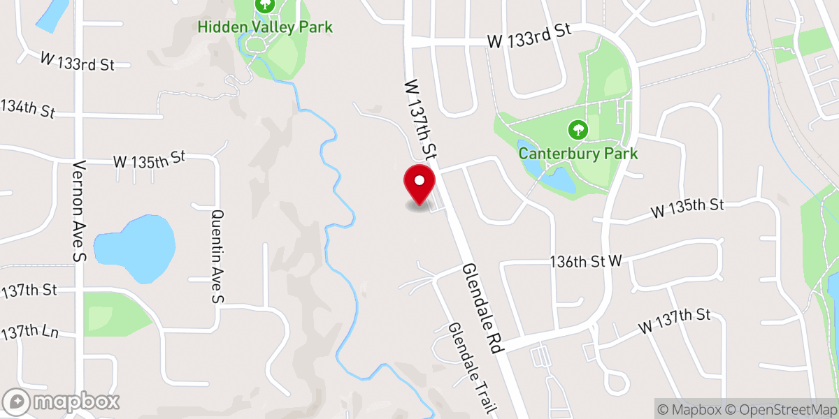 Map showing location of Glendale United Methodist Church