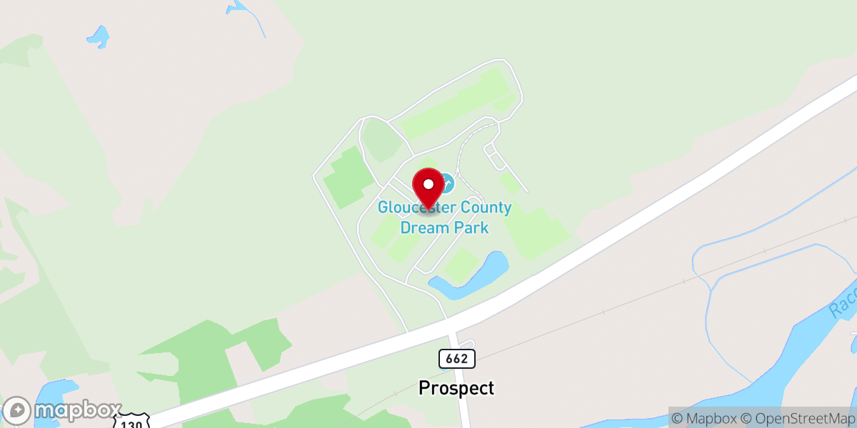 Map showing location of Gloucester County DREAM Park
