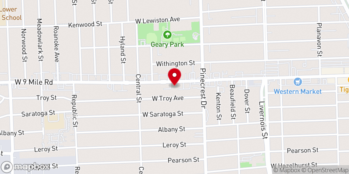 Map showing location of Ferndale Assembly of God