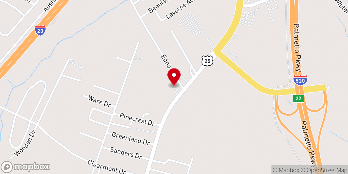 Map showing location of Cornerstone Apostolic Church