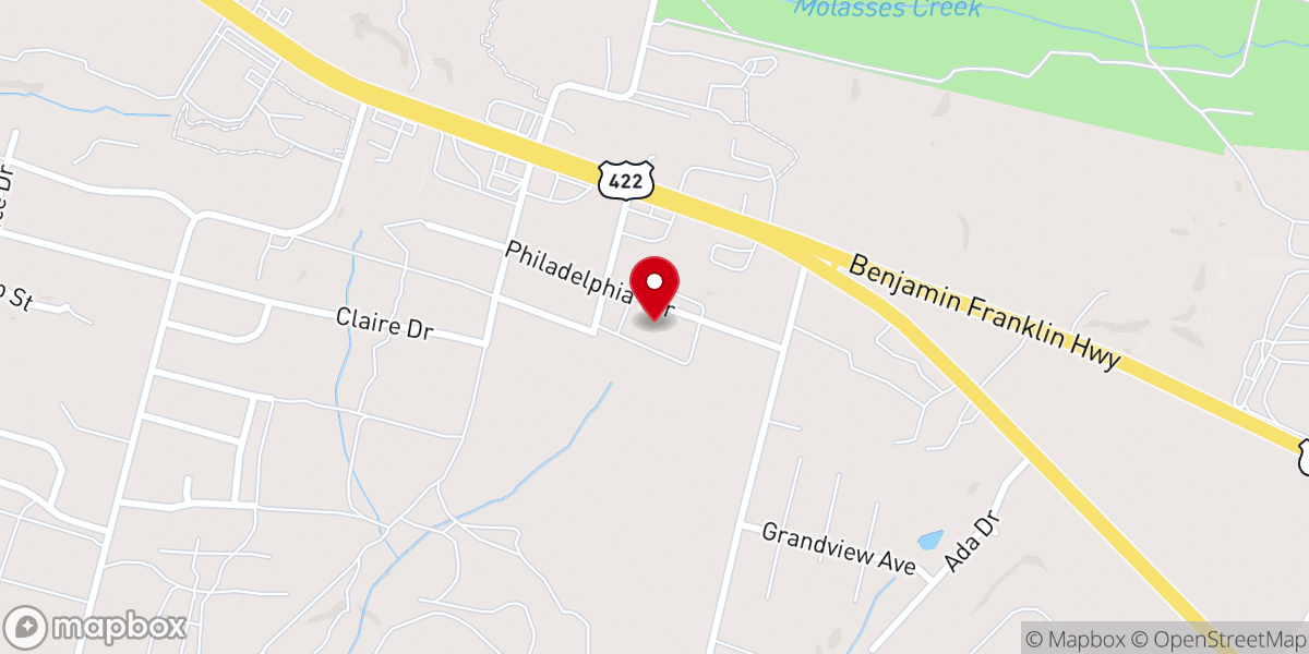 Map showing location of Exeter Bible Fellowship Church
