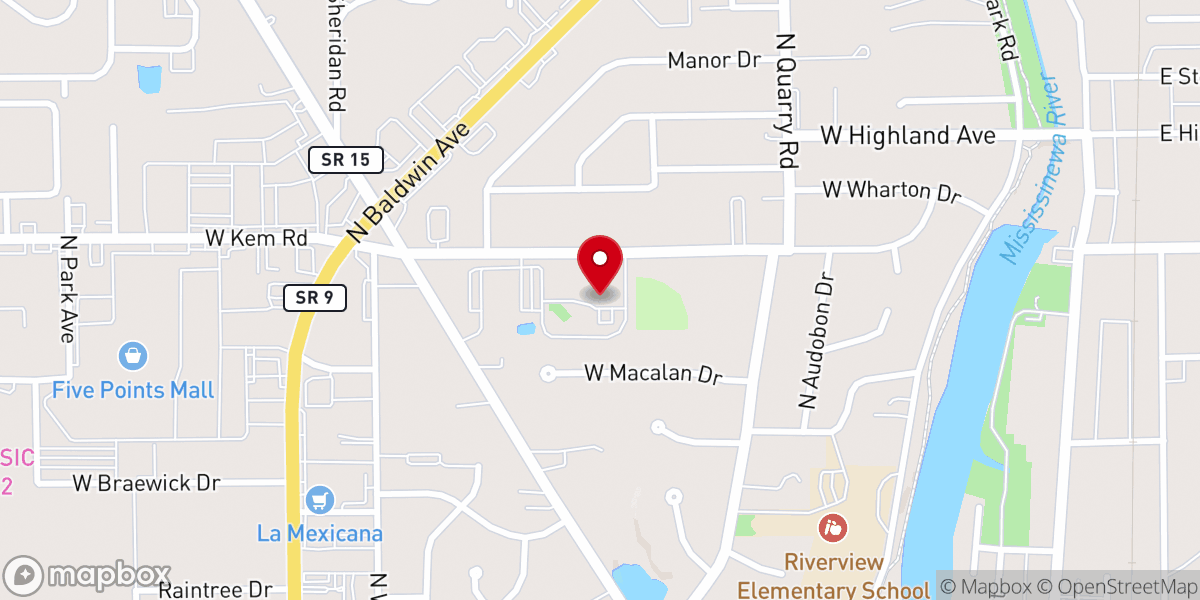 Map showing location of St Paul Catholic School