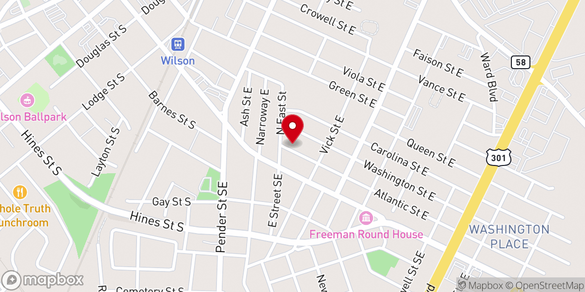 Map showing location of Amazing Grace Church