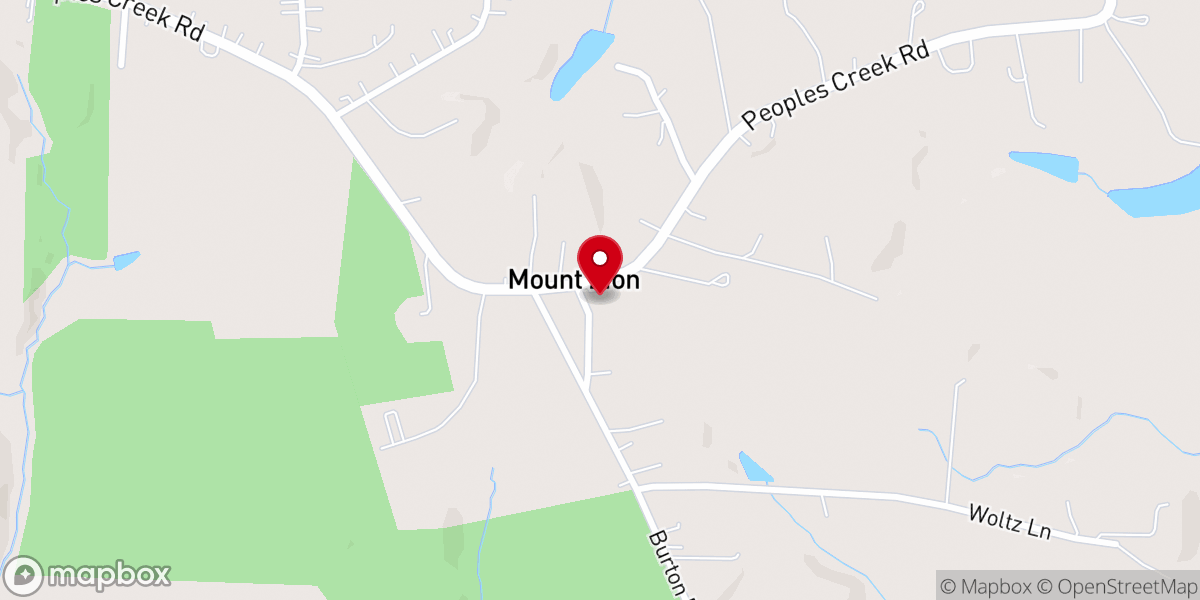 Map showing location of Mt Sinai AME Zion Church