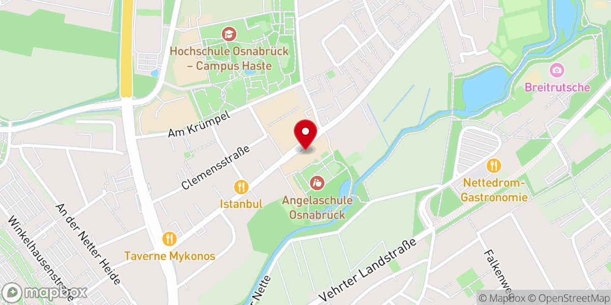 Map showing location of Ursulinen v. St. Angela