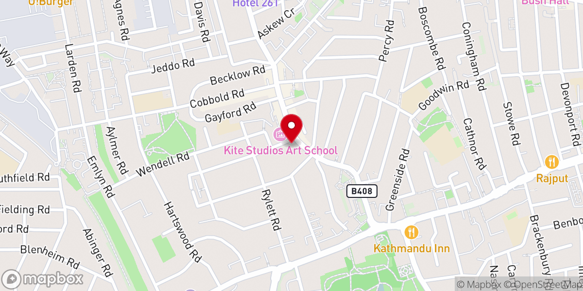 Map showing location of Askew Road Church