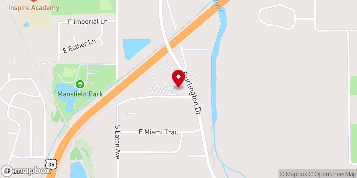 Map showing location of Glad Tidings Church