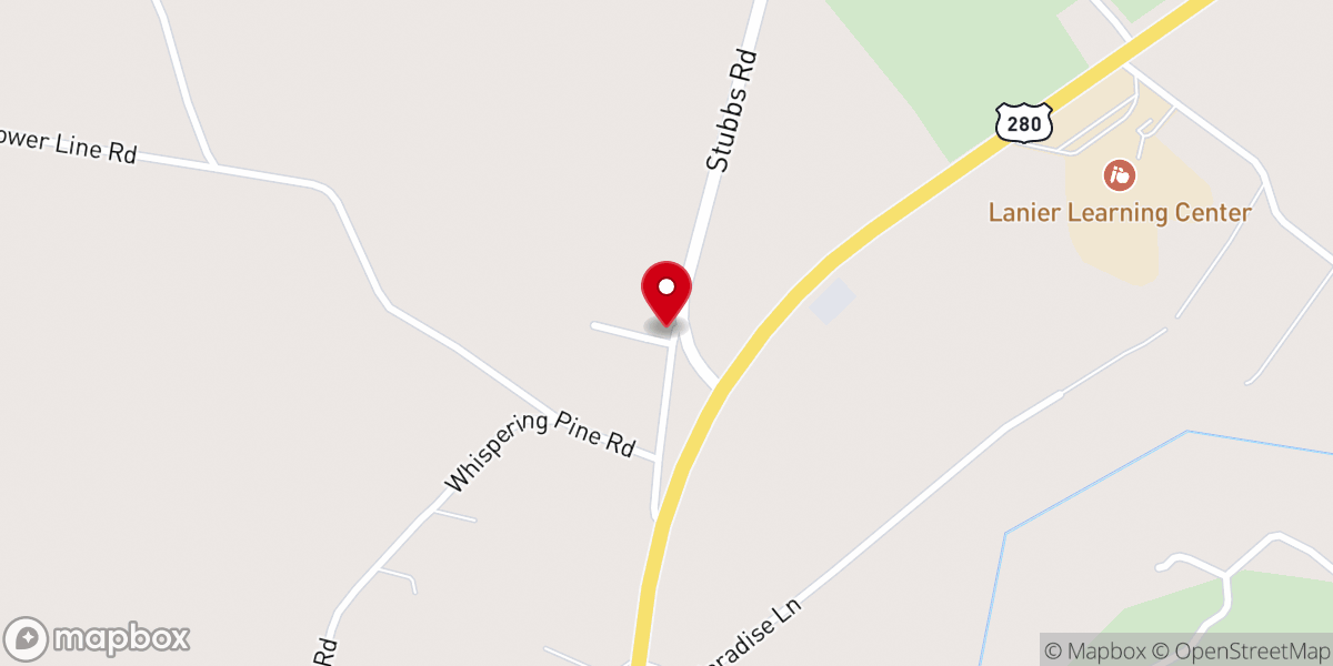 Map showing location of Athens Holiness Church