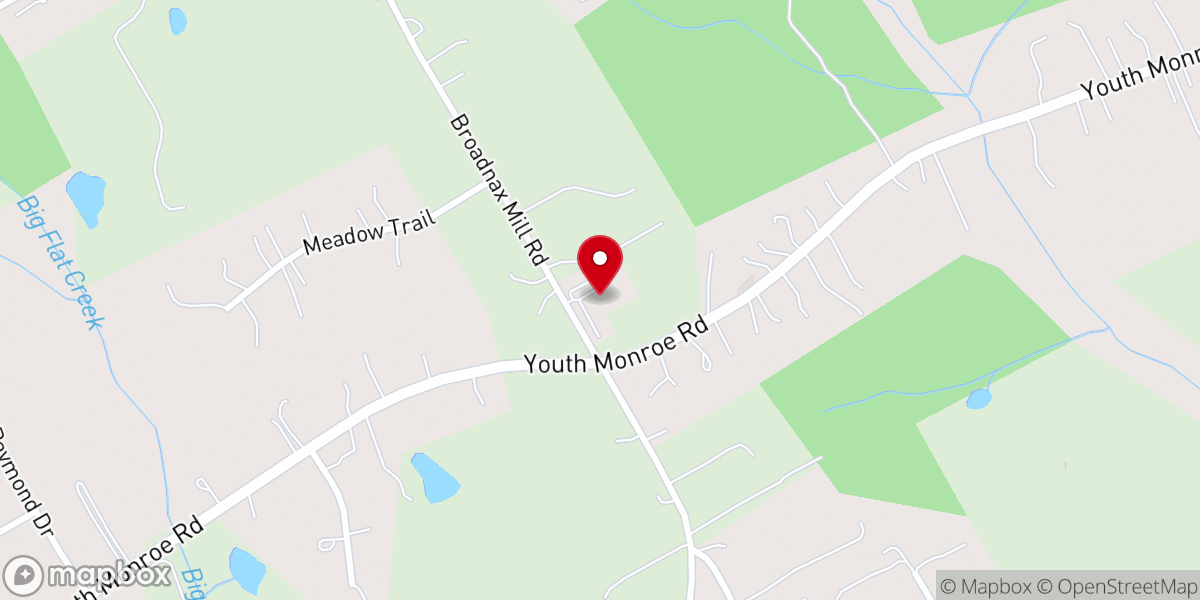 Map showing location of New Testament Baptist Church