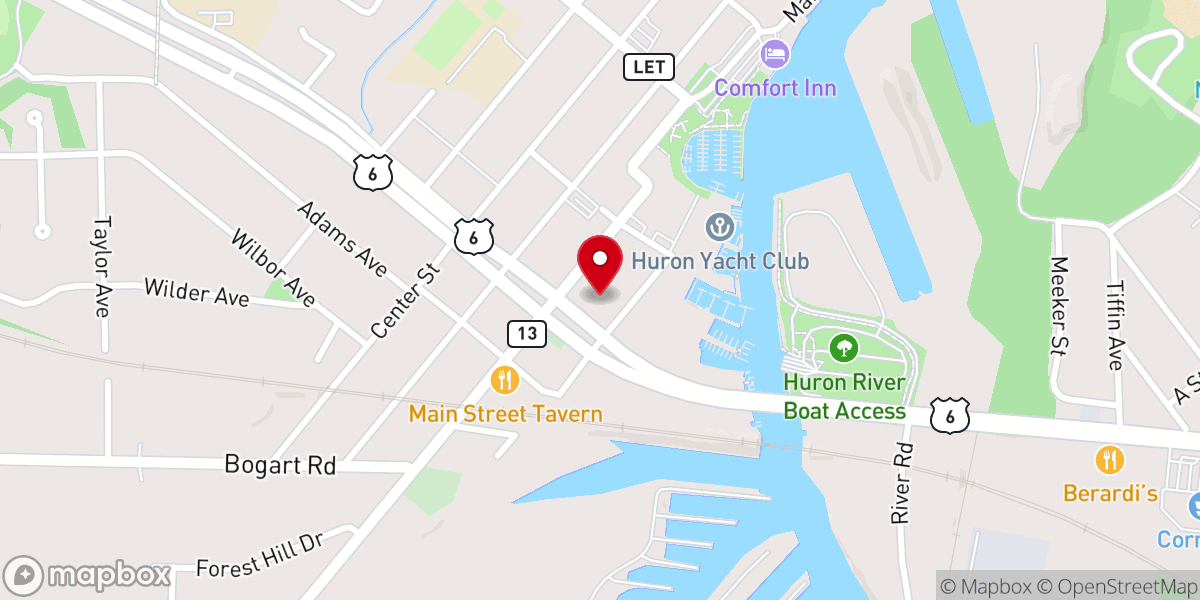 Map showing location of St Peter Catholic Church - Huron, OH