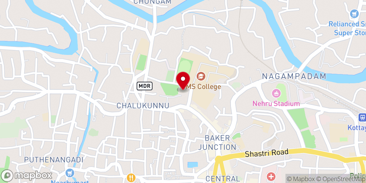 Map showing location of CSI Bishop's House