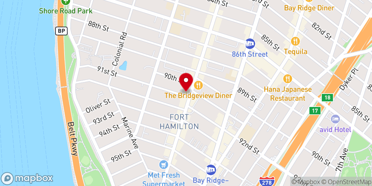Map showing location of Trinity Lutheran Church