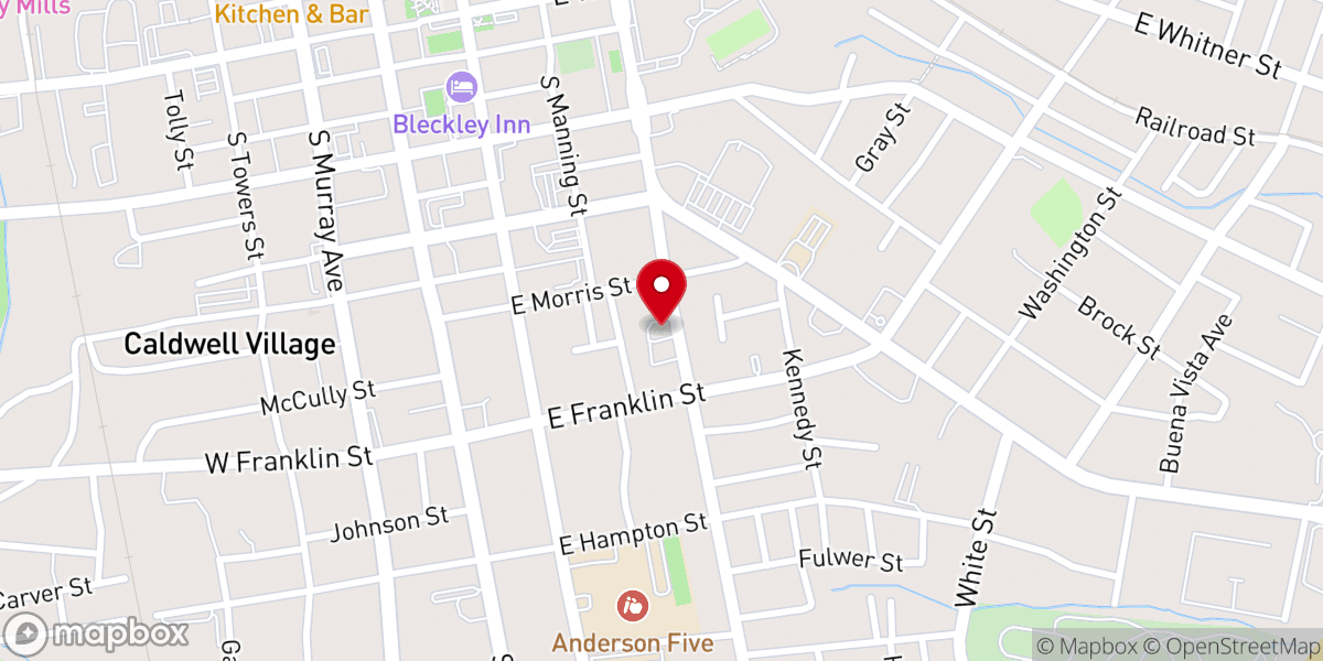 Map showing location of Bethel AME Church