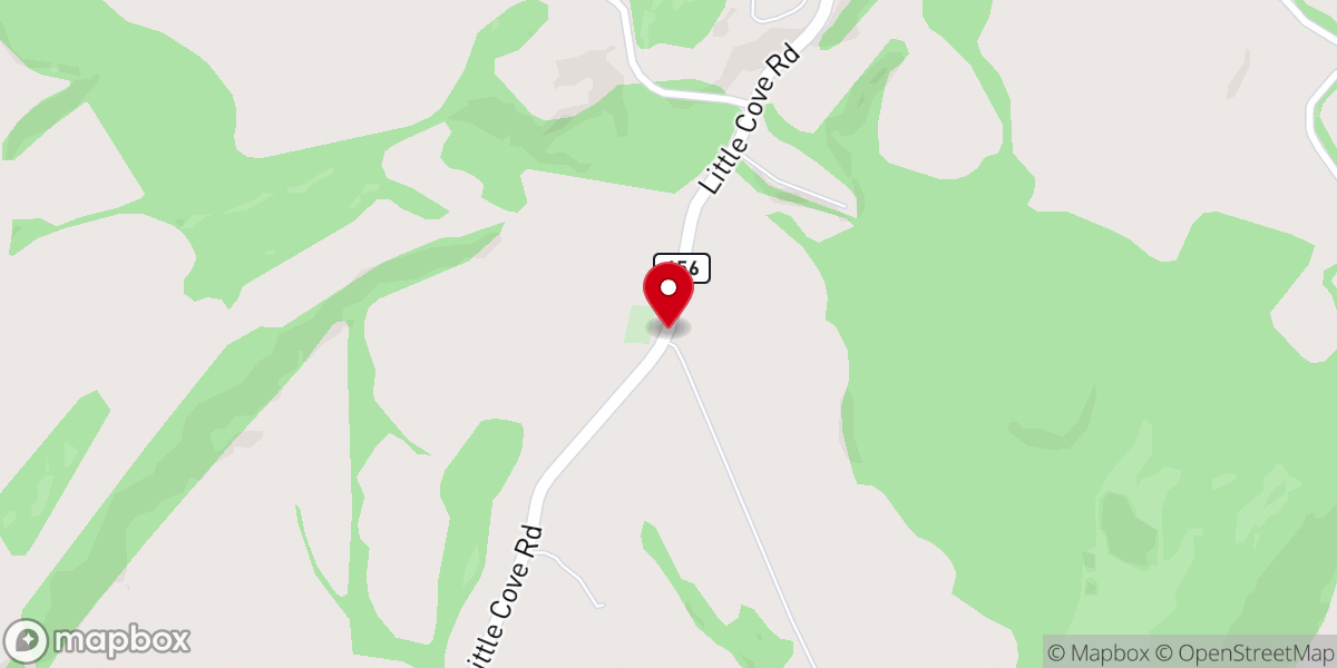 Map showing location of Mount Zion Lutheran Church