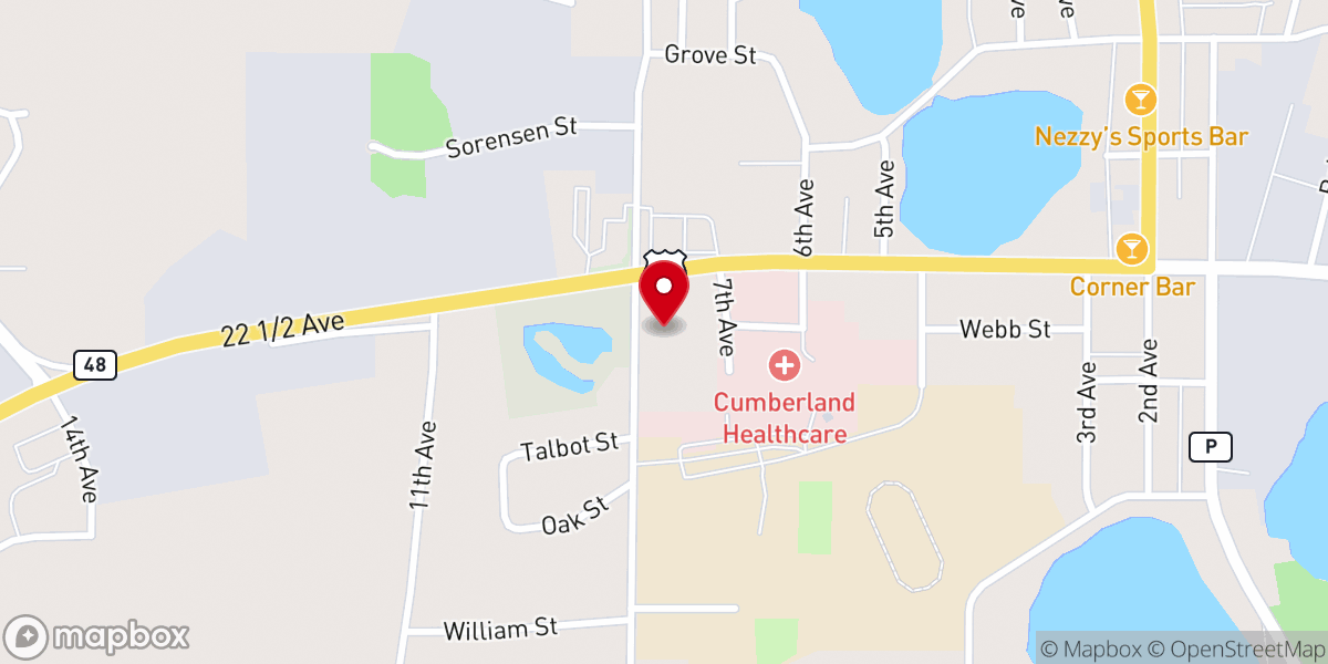 Map showing location of First Lutheran Church